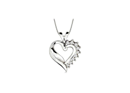 Rhodium Plated | Heart Pendants